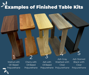 Unassembled & Unfinished Furniture Kit The Liz - Narrow Hardwood Side Table