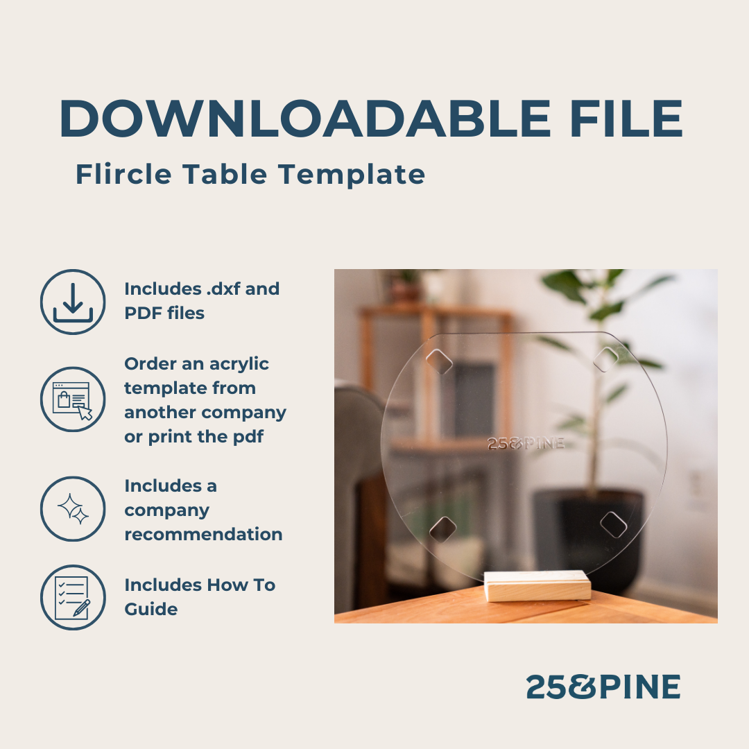 Flircle (Flat Circle) Table Template Downloadable File