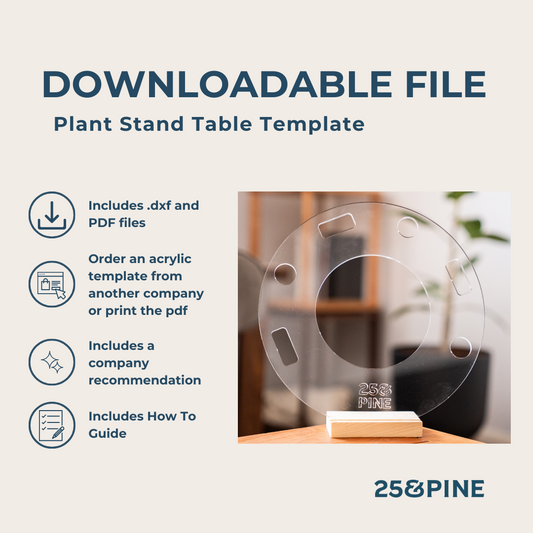 Plant Stand Table Template Downloadable File