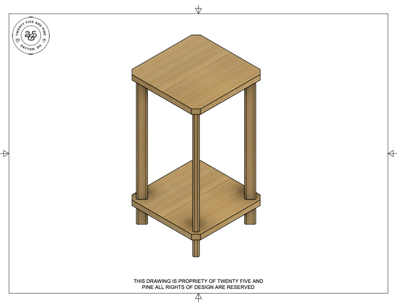Square Table Template Downloadable File