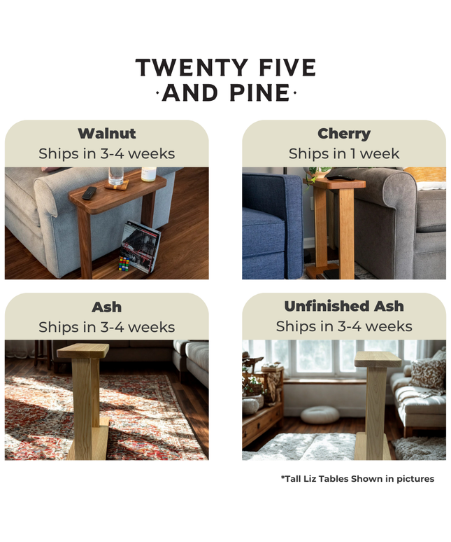 The Tall 11" Wide Liz Side Table