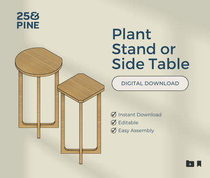 CNC Files for Two Plant Stands or Small Side Tables, CNC Router Project for Wood