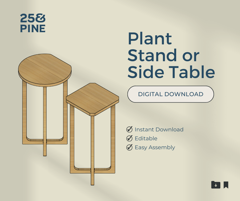 CNC Files for Two Plant Stands or Small Side Tables, CNC Router Project for Wood