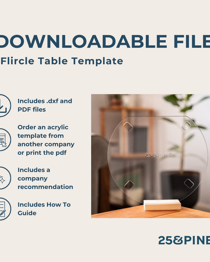 Flircle (Flat Circle) Table Template Downloadable File