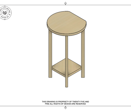 Flircle (Flat Circle) Table Template Downloadable File