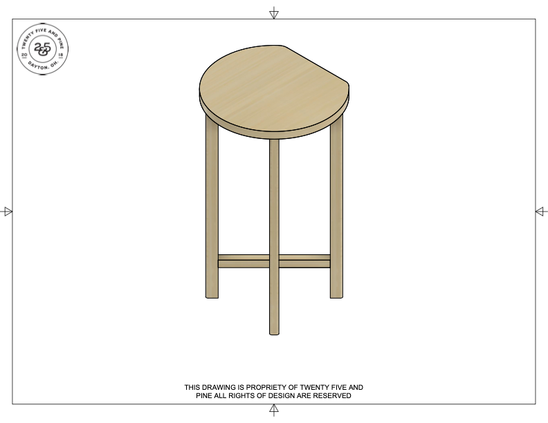 Flircle (Flat Circle) Table Template Downloadable File