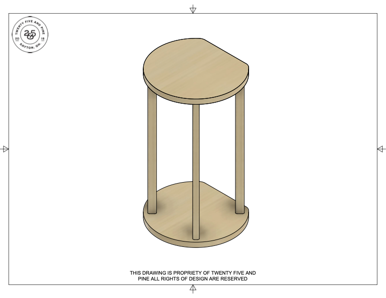 Flircle (Flat Circle) Table Template Downloadable File