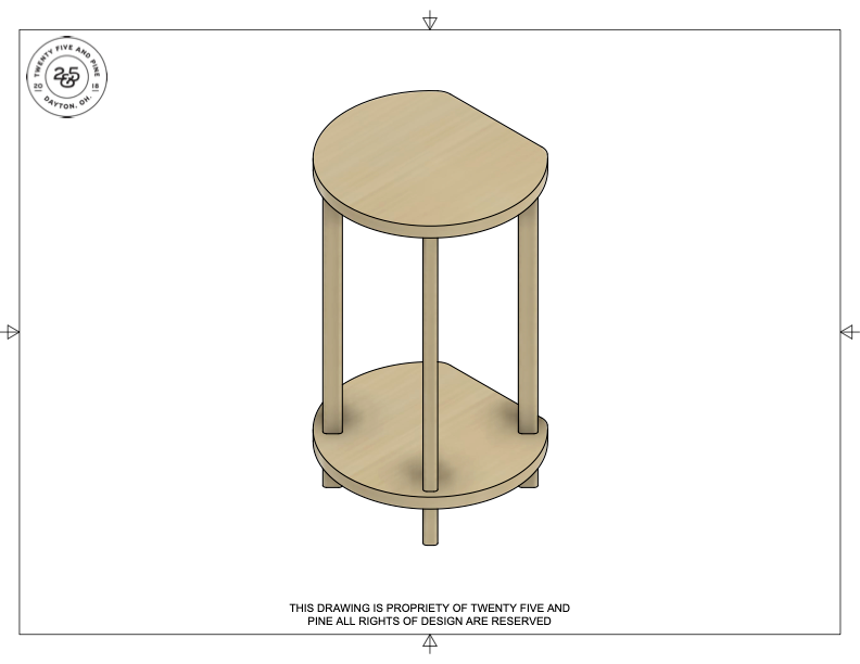 Flircle (Flat Circle) Table Template Downloadable File