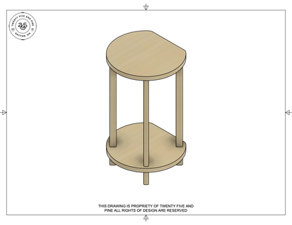 Flircle (Flat Circle) Table Template Downloadable File