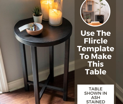 Flircle (Flat Circle) Table Template Downloadable File