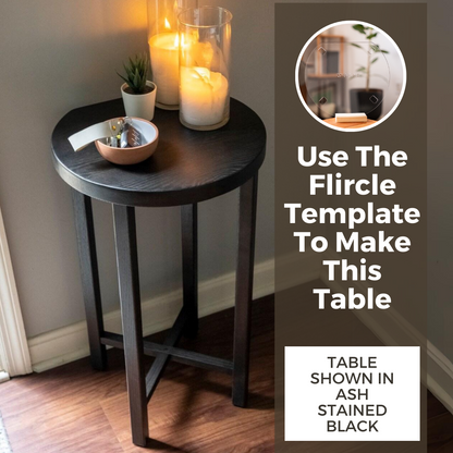 Flircle (Flat Circle) Table Template Downloadable File