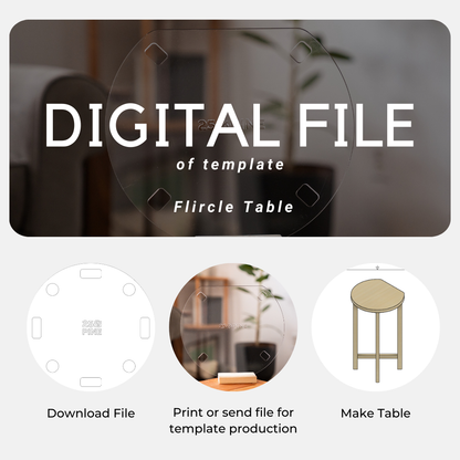 Flircle (Flat Circle) Table Template Downloadable File