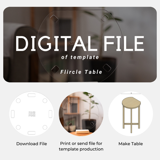 Flircle (Flat Circle) Table Template Downloadable File