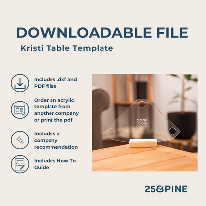 Kristi Table Template Downloadable File