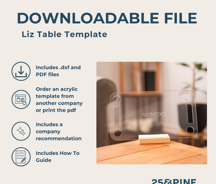 Liz Table Template Downloadable File