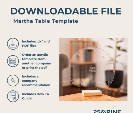 Martha Table Template Downloadable File