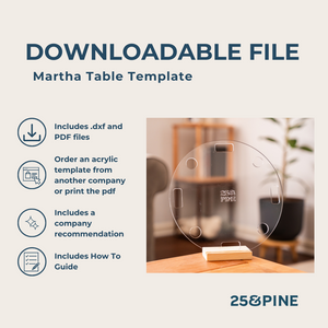 Martha Table Template Downloadable File