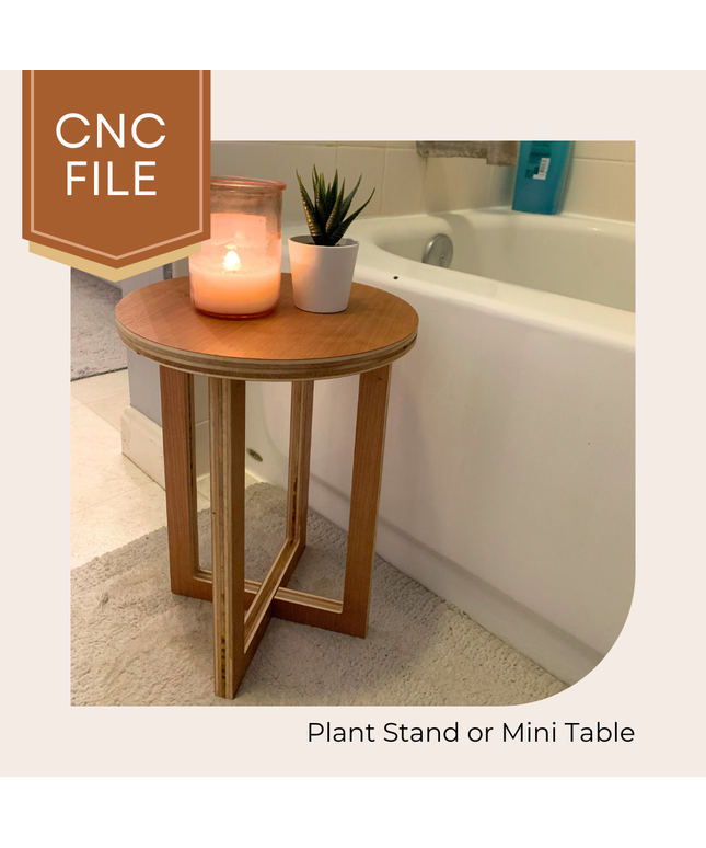 CNC Files for Two Plant Stands or Small Side Tables, CNC Router Project for Wood