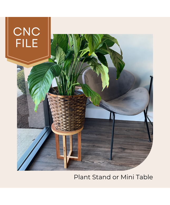 CNC Files for Two Plant Stands or Small Side Tables, CNC Router Project for Wood