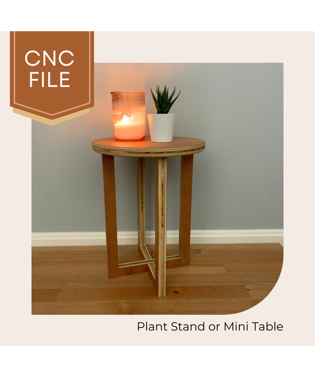 CNC Files for Two Plant Stands or Small Side Tables, CNC Router Project for Wood