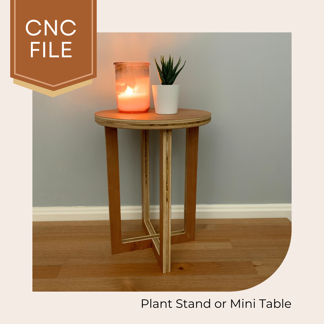 CNC Files for Two Plant Stands or Small Side Tables, CNC Router Project for Wood