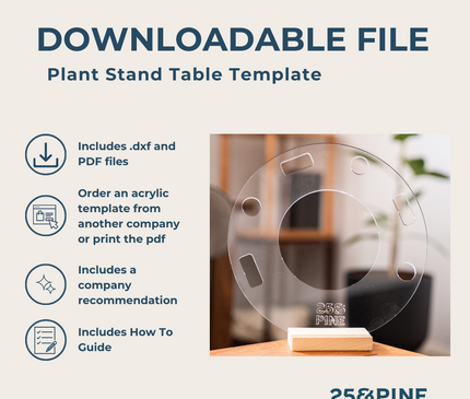 Plant Stand Table Template Downloadable File