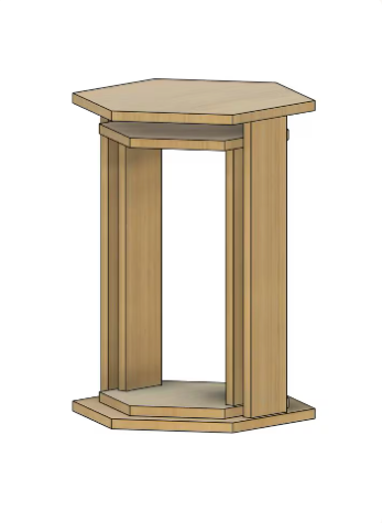 Nesting Hexagon Tables CNC File: Customizable Modern Design (Digital Download, DXF & Fusion 360 Model)
