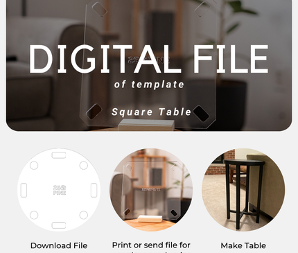 Square Table Template Downloadable File
