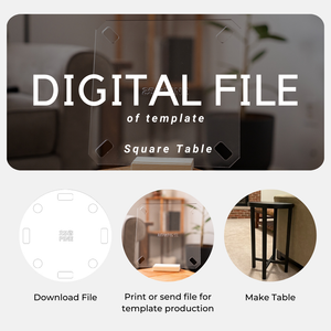 Square Table Template Downloadable File
