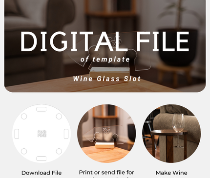 Wine Glass Cutout Template Downloadable File