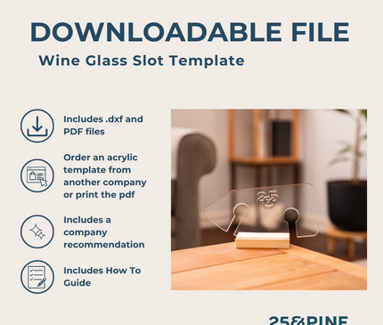 Wine Glass Cutout Template Downloadable File