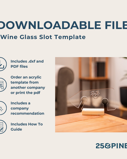 Wine Glass Cutout Template Downloadable File