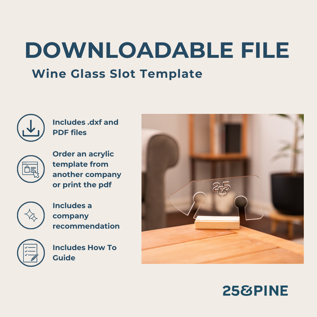 Wine Glass Cutout Template Downloadable File