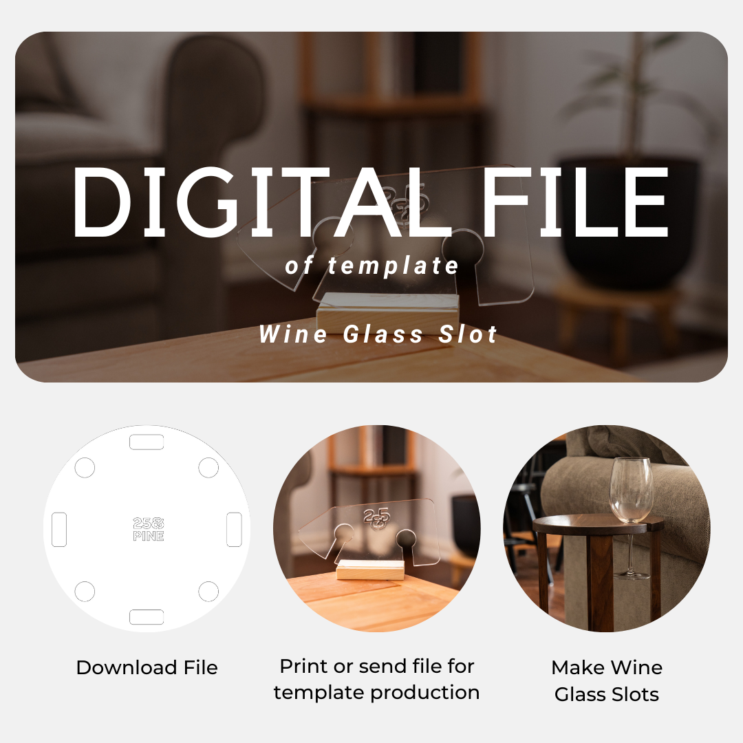 Wine Glass Cutout Template Downloadable File