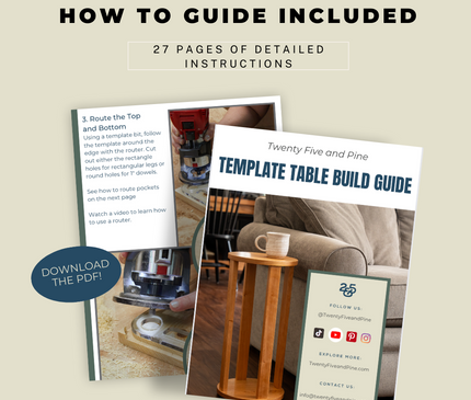 Square Table Template Downloadable File