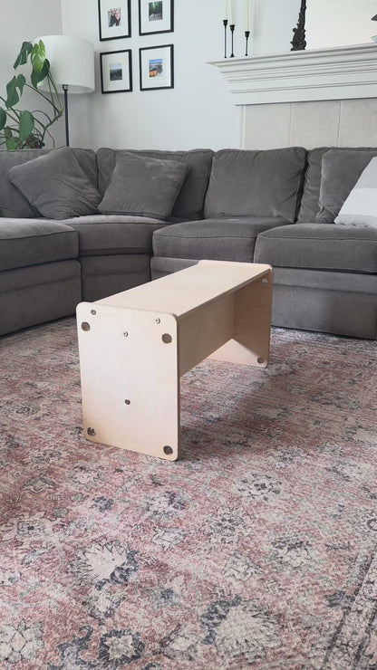 toddler table flipping into a toddler or adult bench