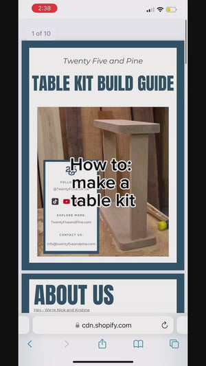 DIY Table Kit - The Liz - Narrow Hardwood Side Table