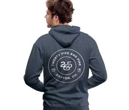 Premium Hoodie - heather denim
