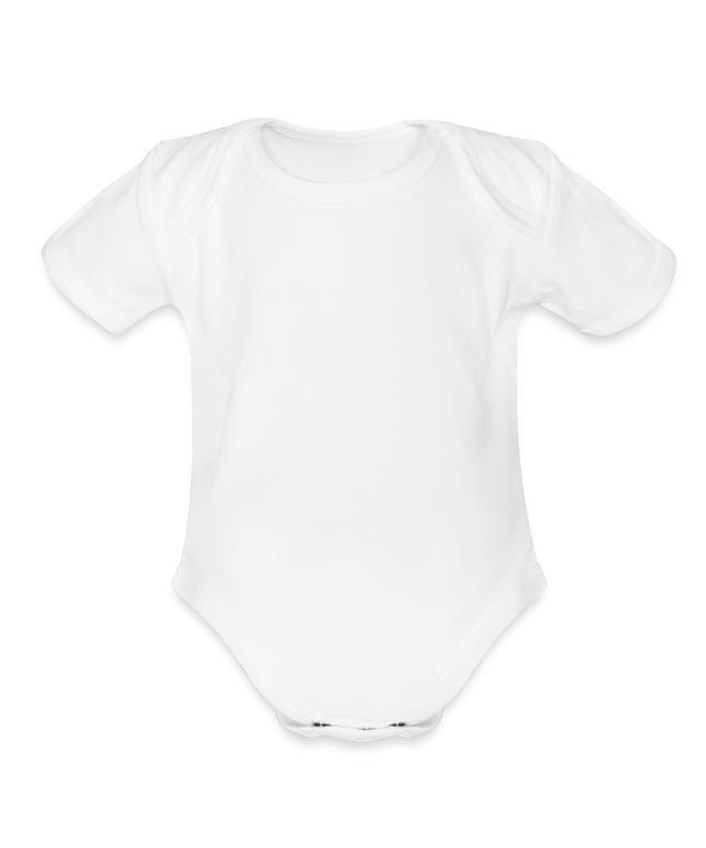 Organic Short Sleeve Baby Bodysuit - white