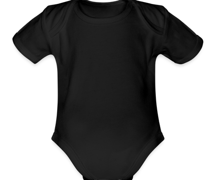 Organic Short Sleeve Baby Bodysuit - black
