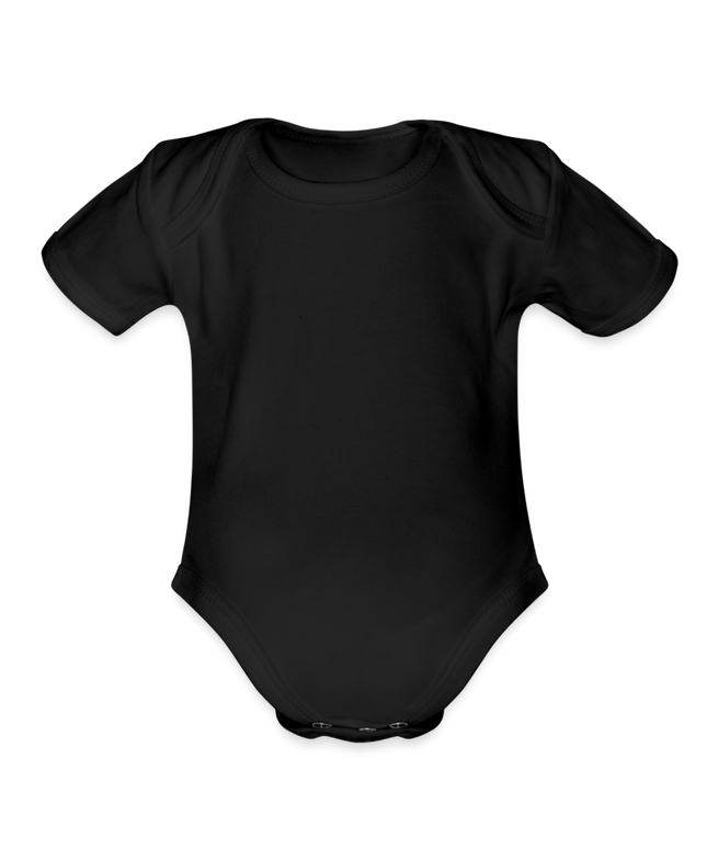Organic Short Sleeve Baby Bodysuit - black