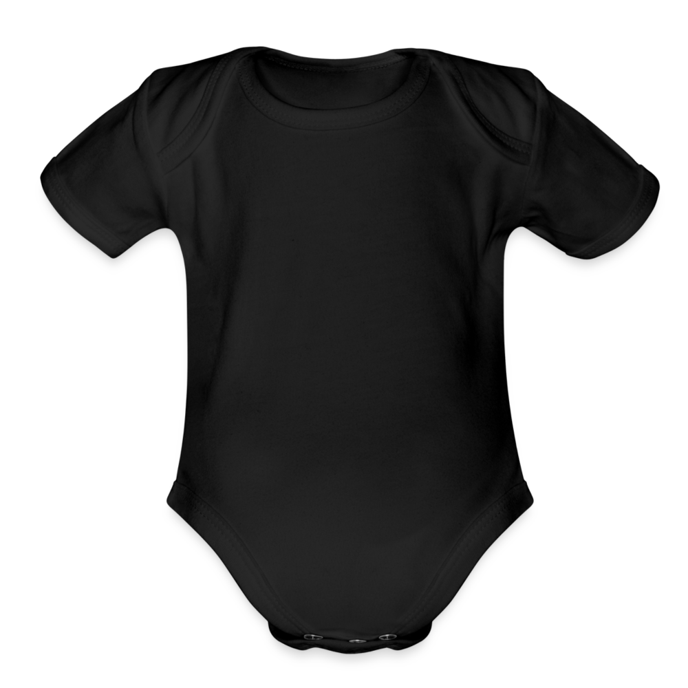 Organic Short Sleeve Baby Bodysuit - black