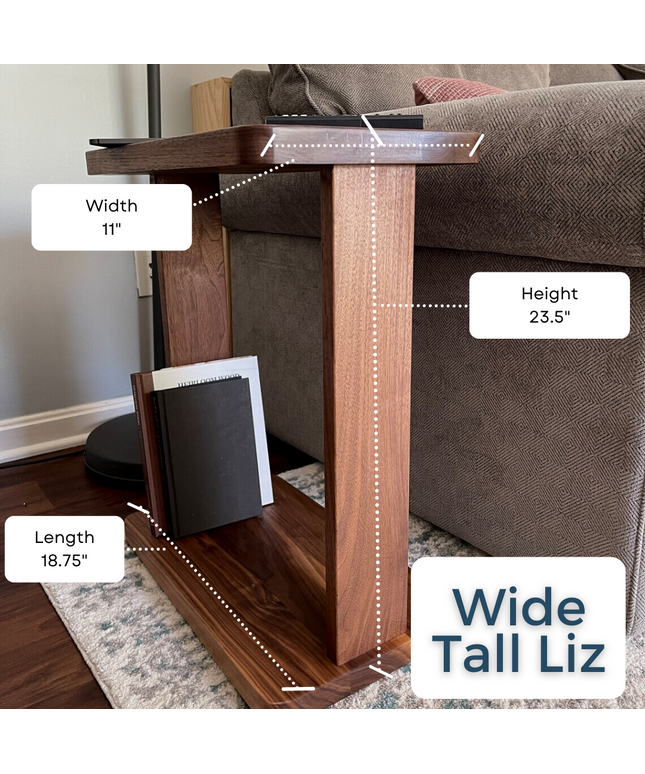 The Tall 11" Wide Liz Side Table