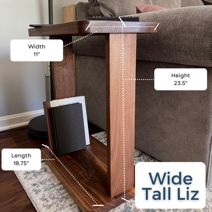 The Tall 11" Wide Liz Side Table