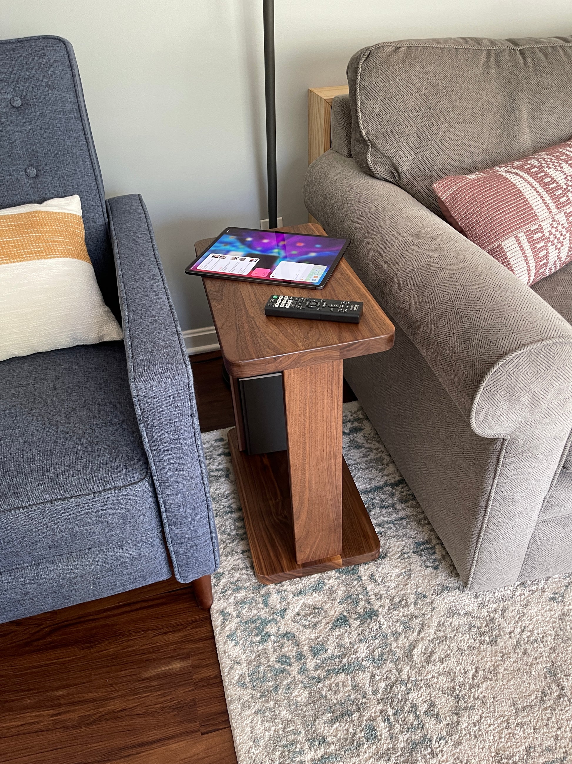 The Tall 11" Wide Liz - Narrow Hardwood Side Table