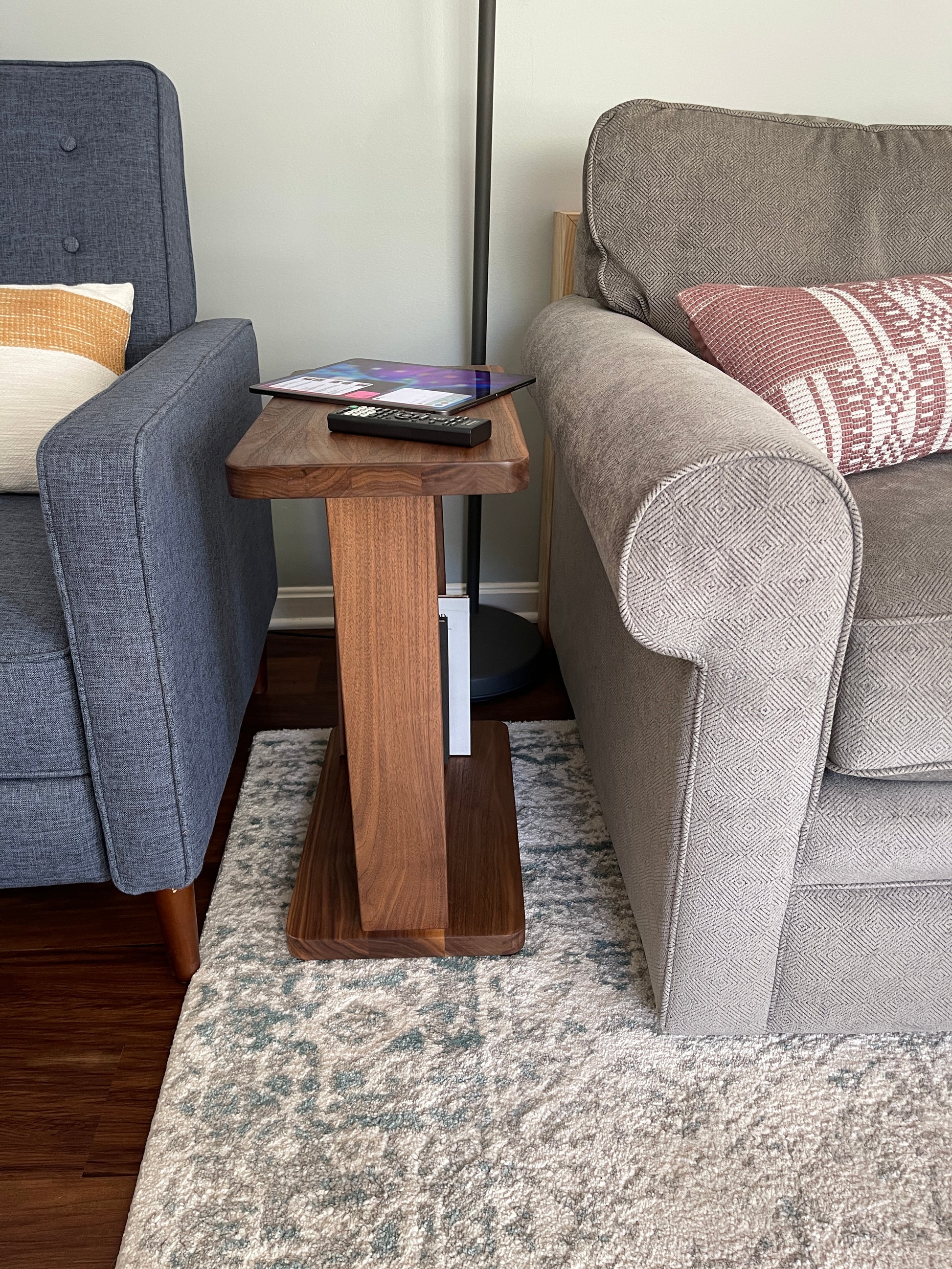 The Tall 11" Wide Liz - Narrow Hardwood Side Table