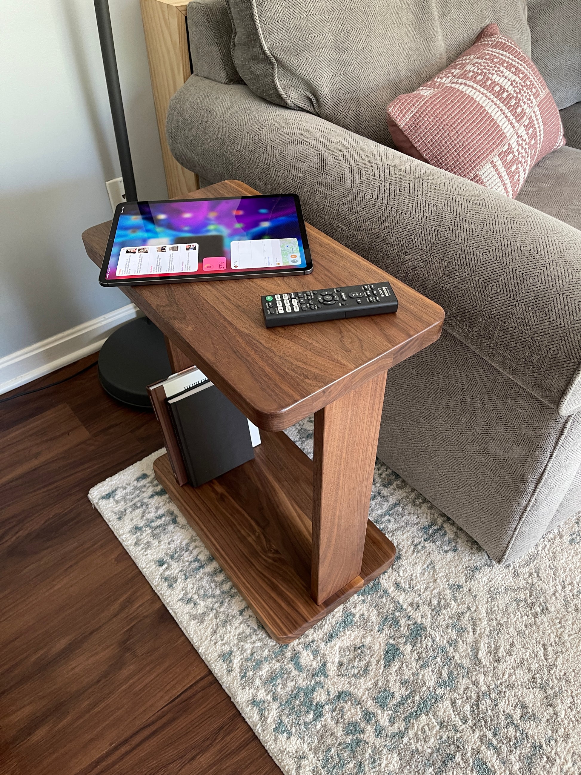 The Tall 11" Wide Liz - Narrow Hardwood Side Table